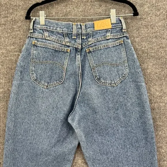 Vintage Lee Jeans Womens 10 High Rise 80s Tapered Mom Stone Washed Classic - Picture 6 of 12